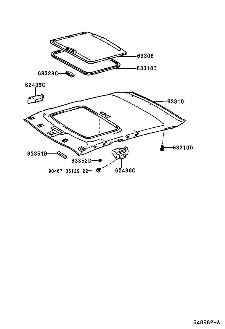  COROLLA |  ROOF HEADLINING SILENCER PAD