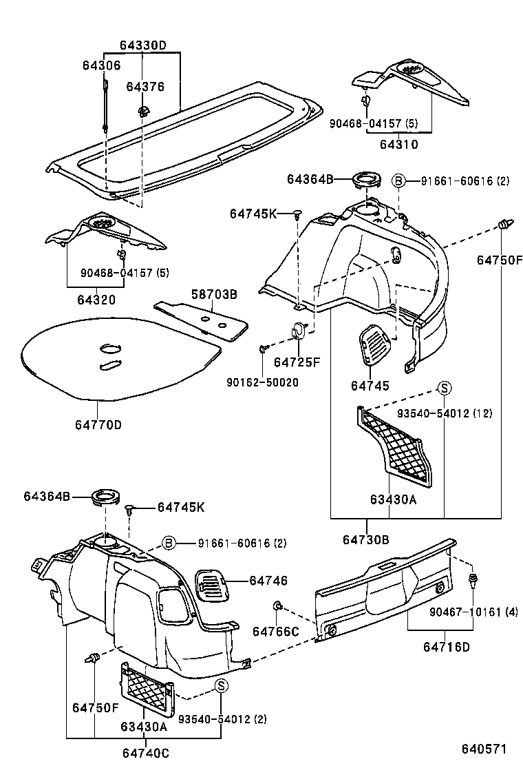  COROLLA |  DECK BOARD DECK TRIM COVER