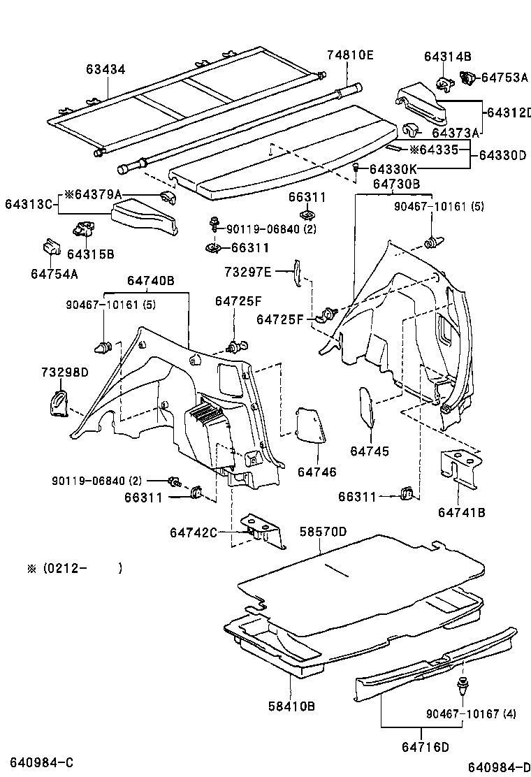  COROLLA VERSO |  DECK BOARD DECK TRIM COVER