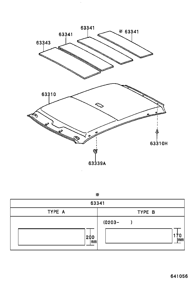  YARIS |  ROOF HEADLINING SILENCER PAD