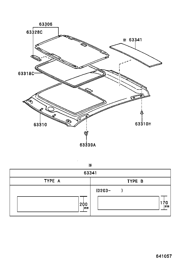  YARIS |  ROOF HEADLINING SILENCER PAD