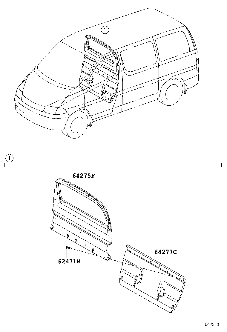  HIACE HIACE S B V |  INSIDE TRIM BOARD