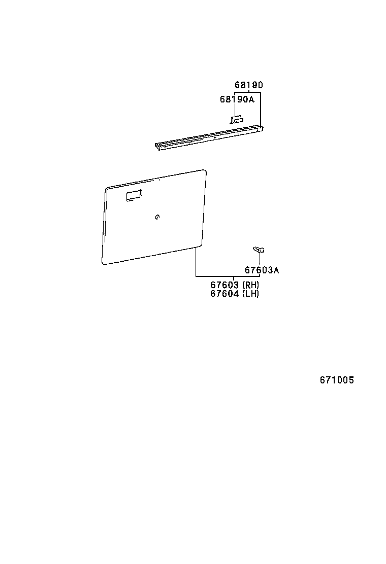  DYNA 100 |  REAR DOOR PANEL GLASS