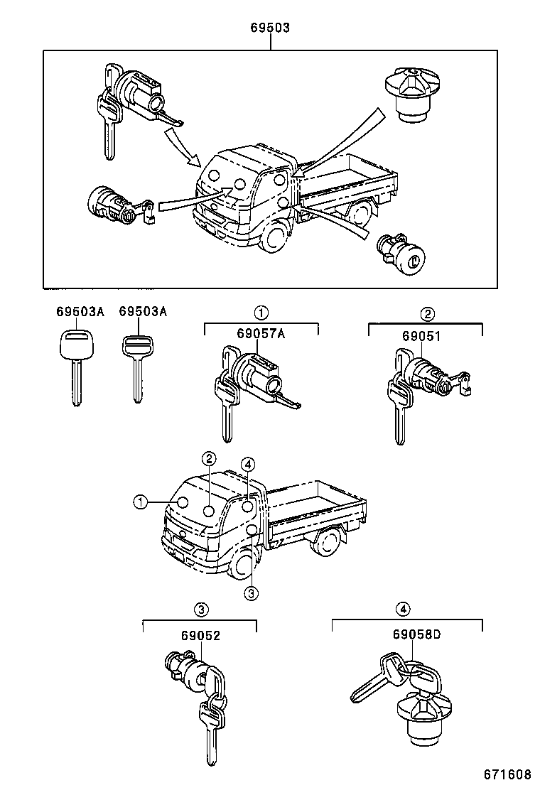  DYNA |  LOCK CYLINDER SET