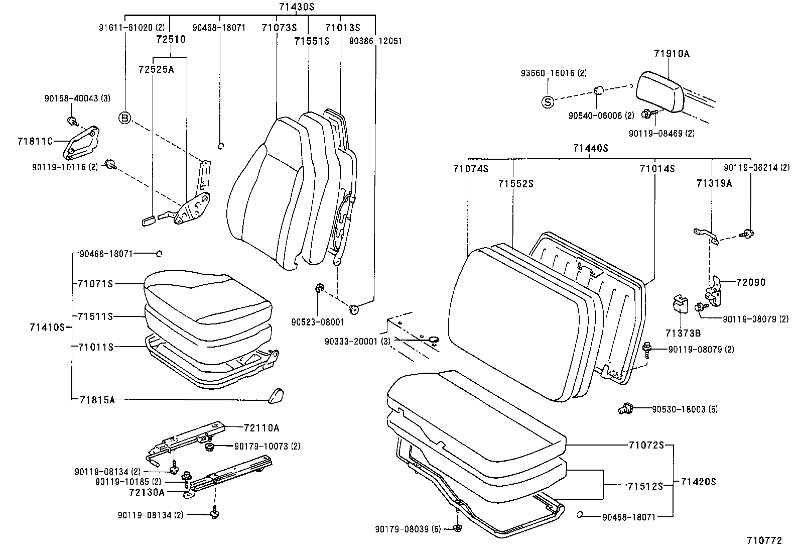  DYNA 100 |  SEAT SEAT TRACK