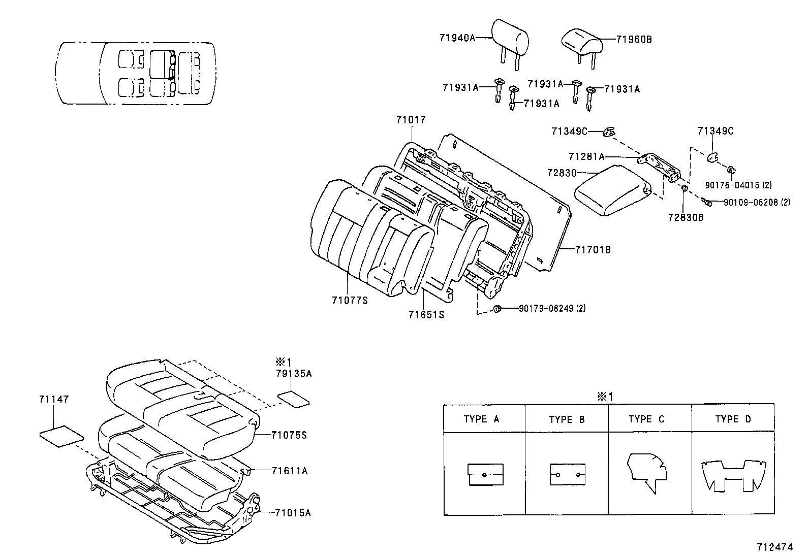  LAND CRUISER 100 |  SEAT SEAT TRACK