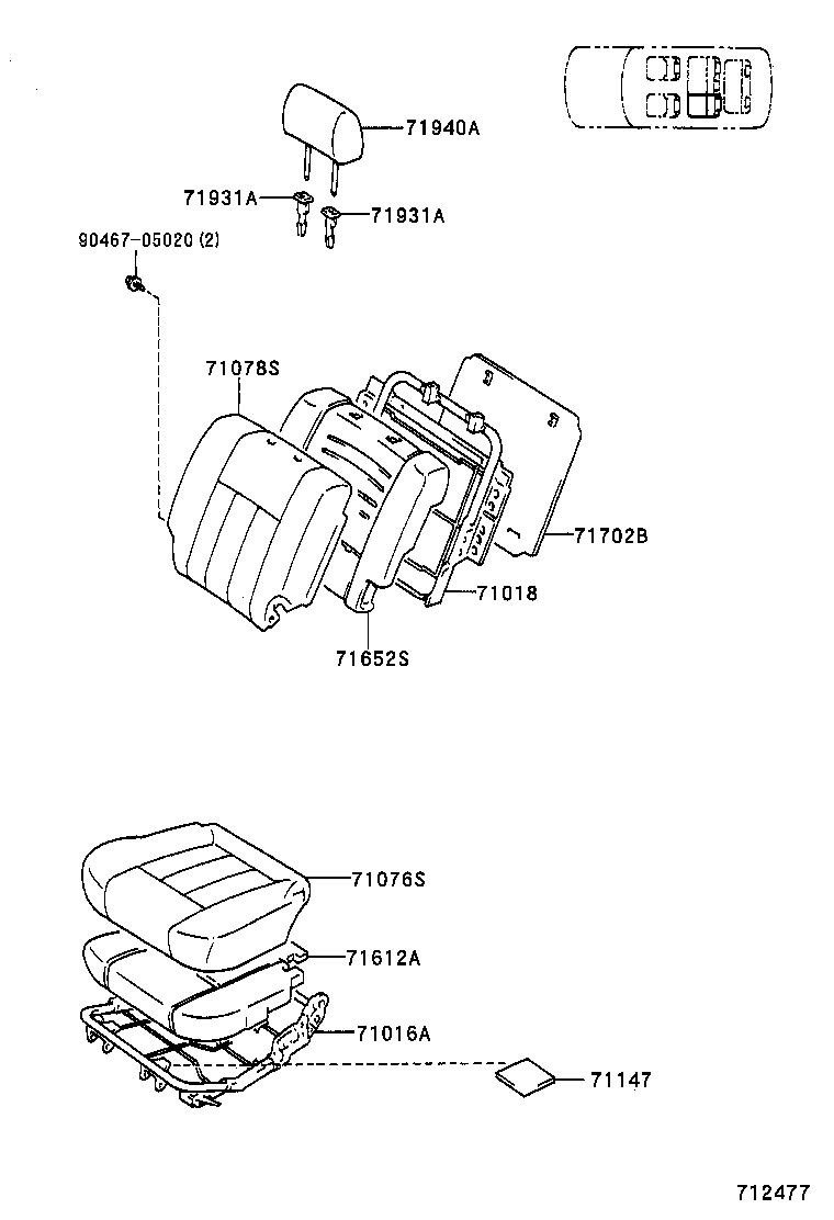  LAND CRUISER 100 |  SEAT SEAT TRACK