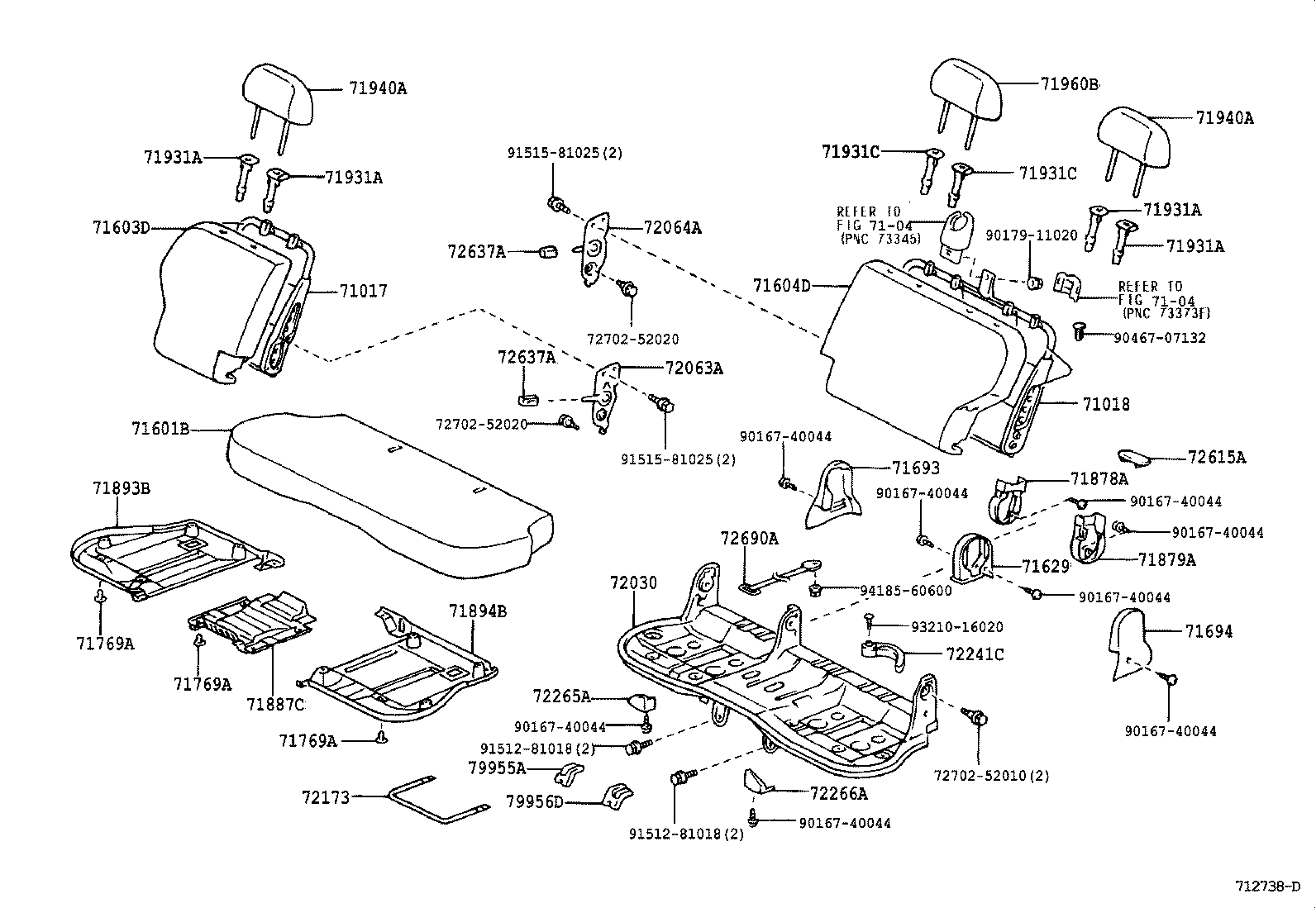  YARIS |  REAR SEAT SEAT TRACK