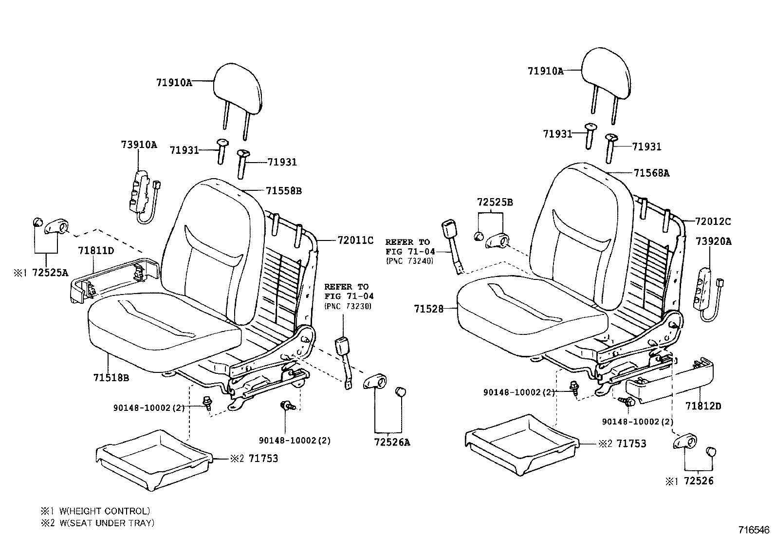  YARIS |  FRONT SEAT SEAT TRACK