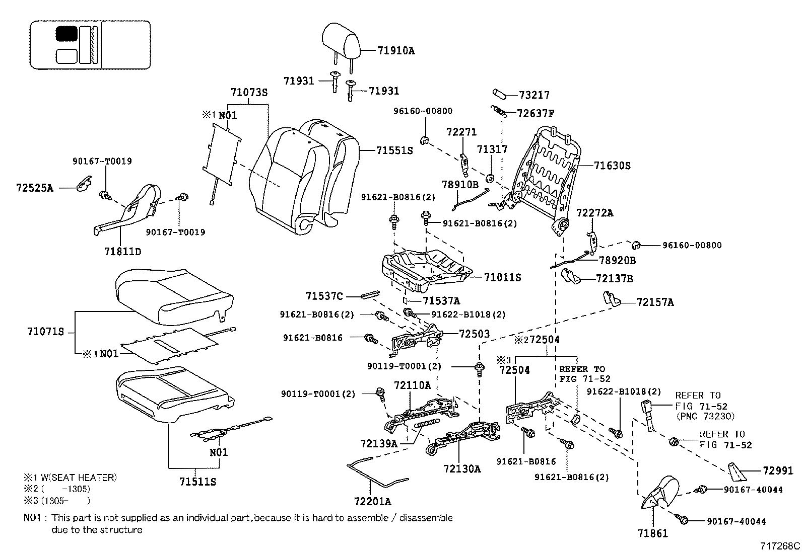  HILUX |  SEAT SEAT TRACK