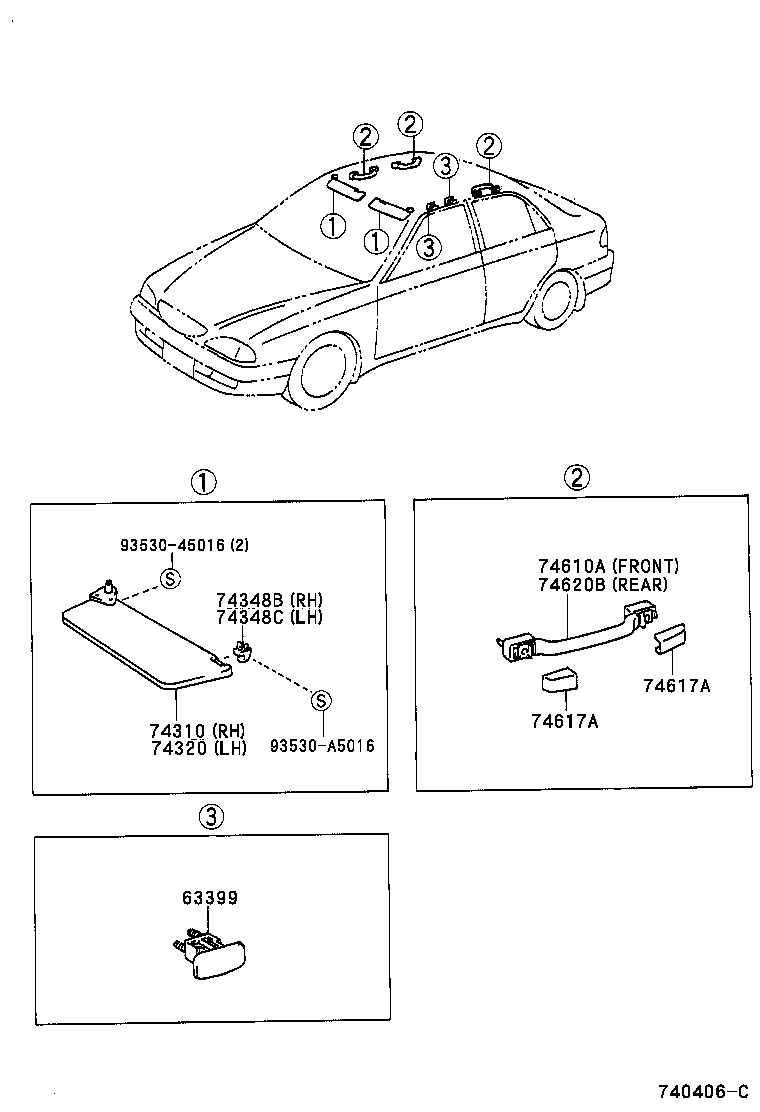  AVENSIS |  ARMREST VISOR