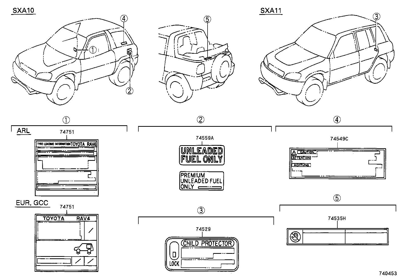  RAV4 |  CAUTION PLATE