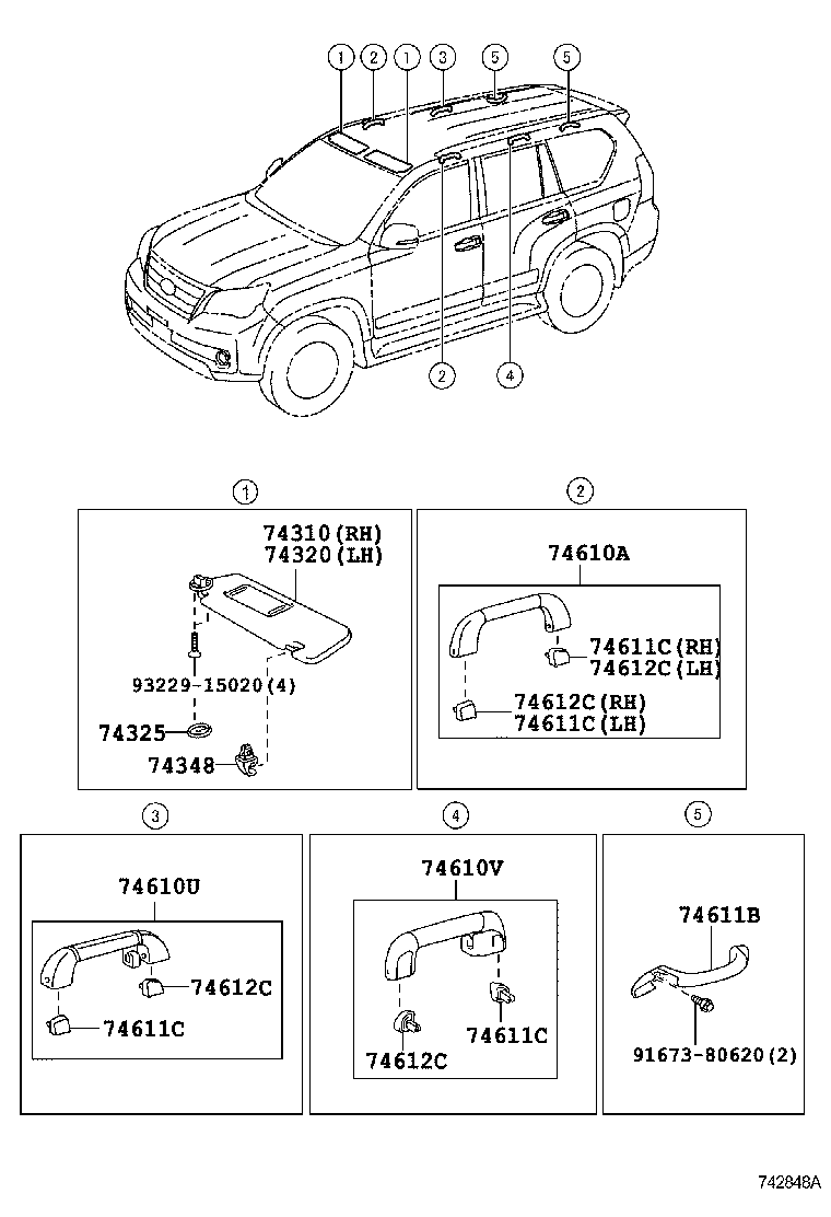  GX460 |  ARMREST VISOR