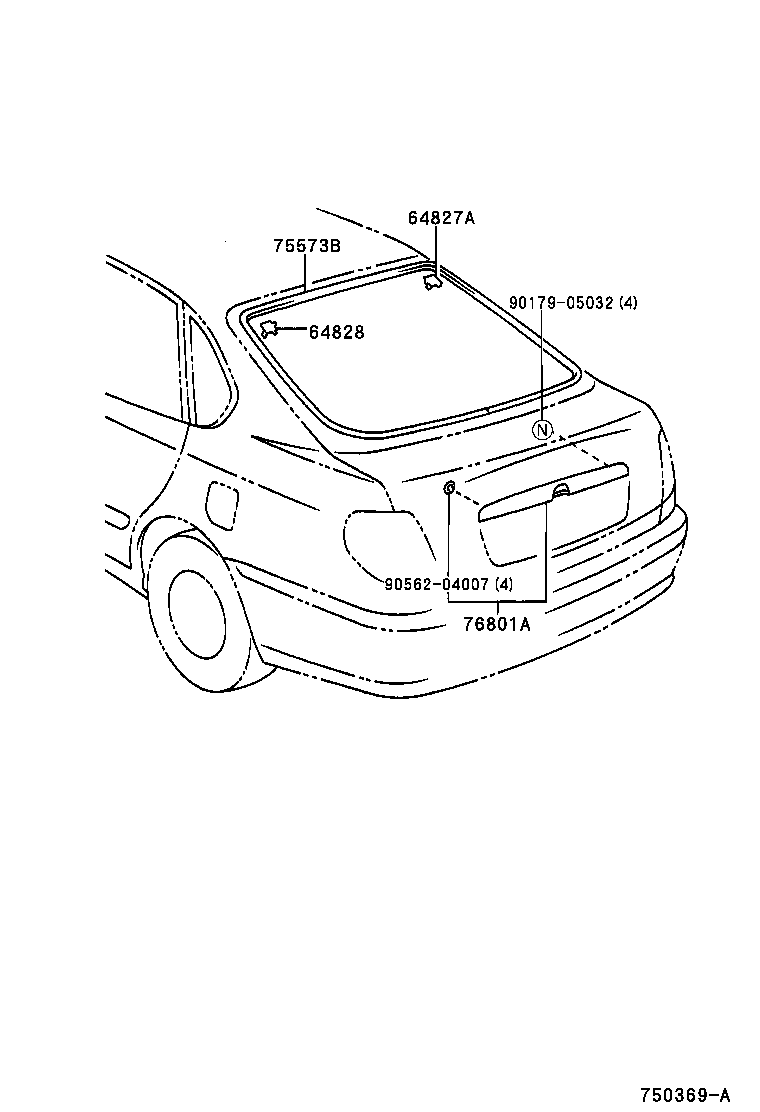  AVENSIS |  REAR MOULDING