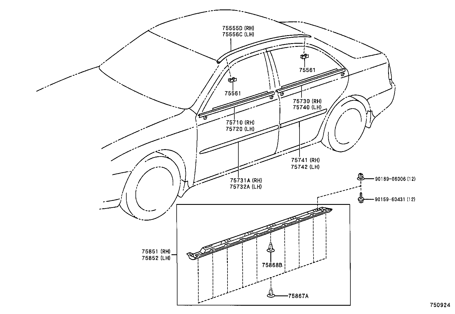  CAMRY |  SIDE MOULDING