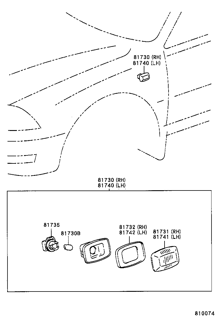  CAMRY |  SIDE TURN SIGNAL LAMP OUTER MIRROR LAMP