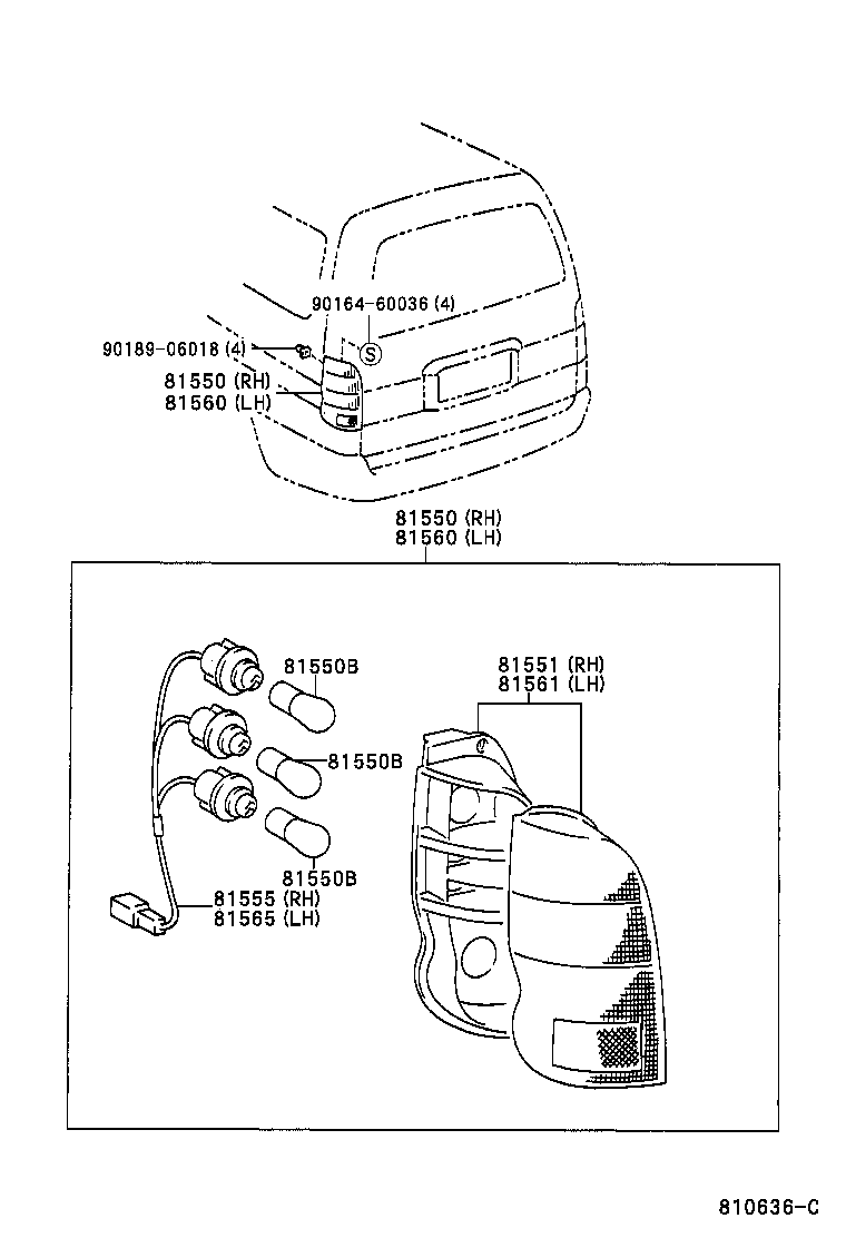  HIACE HIACE S B V |  REAR COMBINATION LAMP