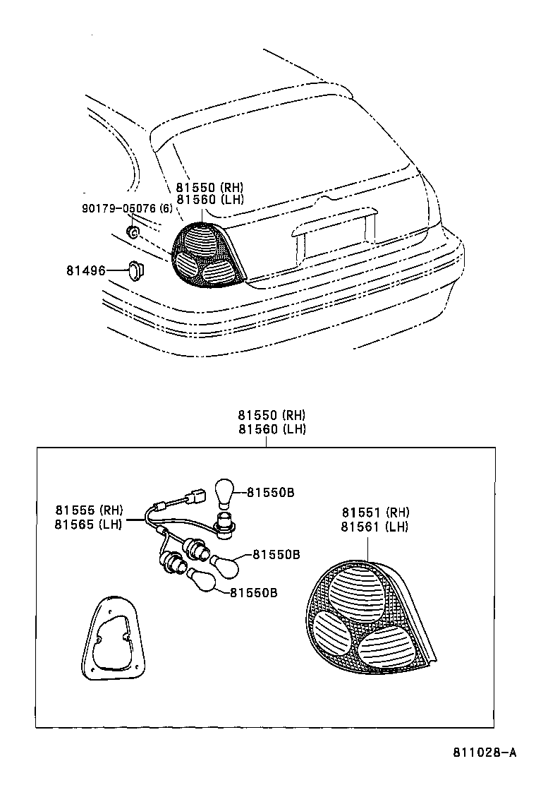  COROLLA |  REAR COMBINATION LAMP