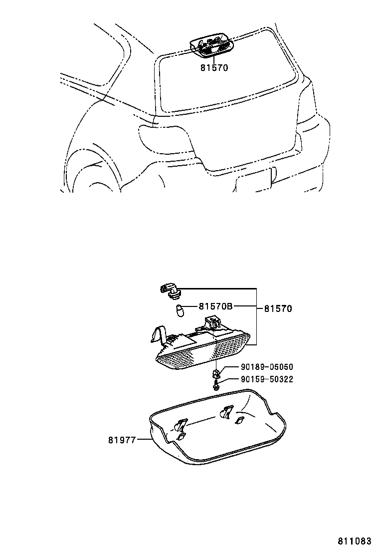  YARIS |  CENTER STOP LAMP