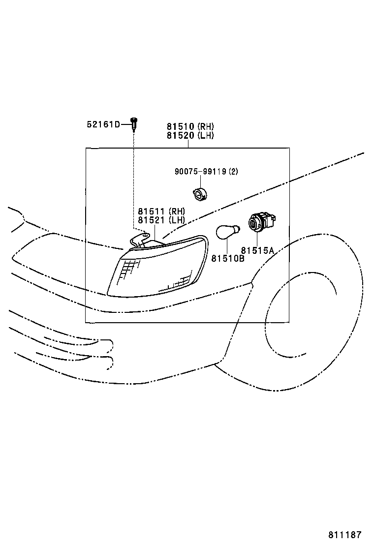  CAMRY |  FRONT TURN SIGNAL LAMP