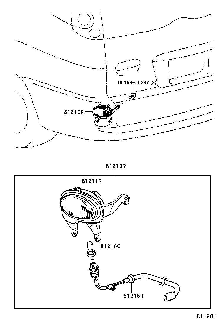  YARIS ECHO VERSO |  REAR FOG LAMP