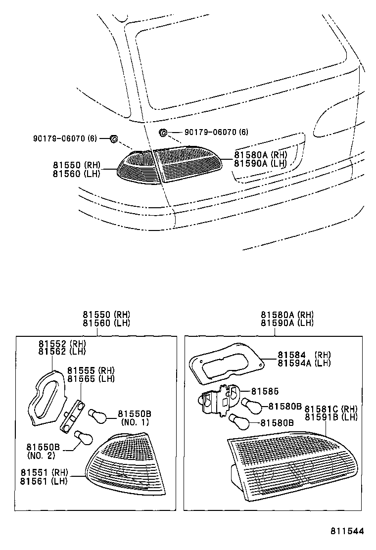  AVENSIS |  REAR COMBINATION LAMP