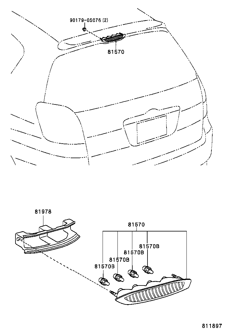  COROLLA VERSO |  CENTER STOP LAMP