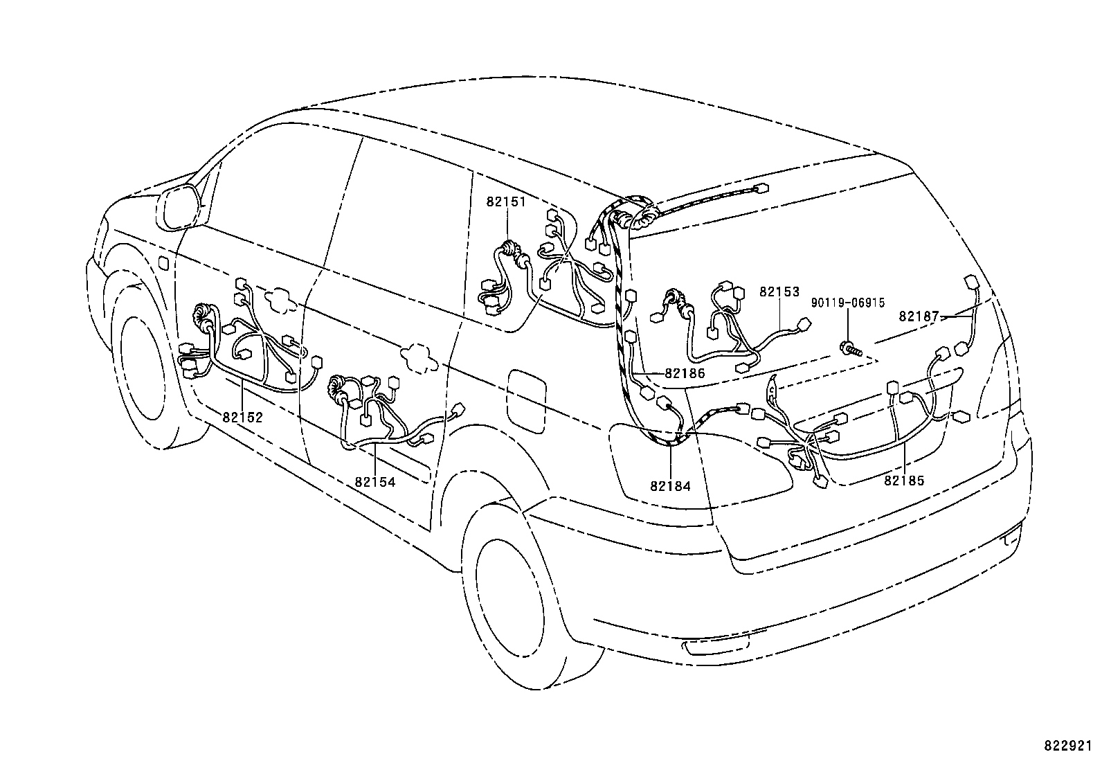  PICNIC AVENSIS VERSO |  WIRING CLAMP