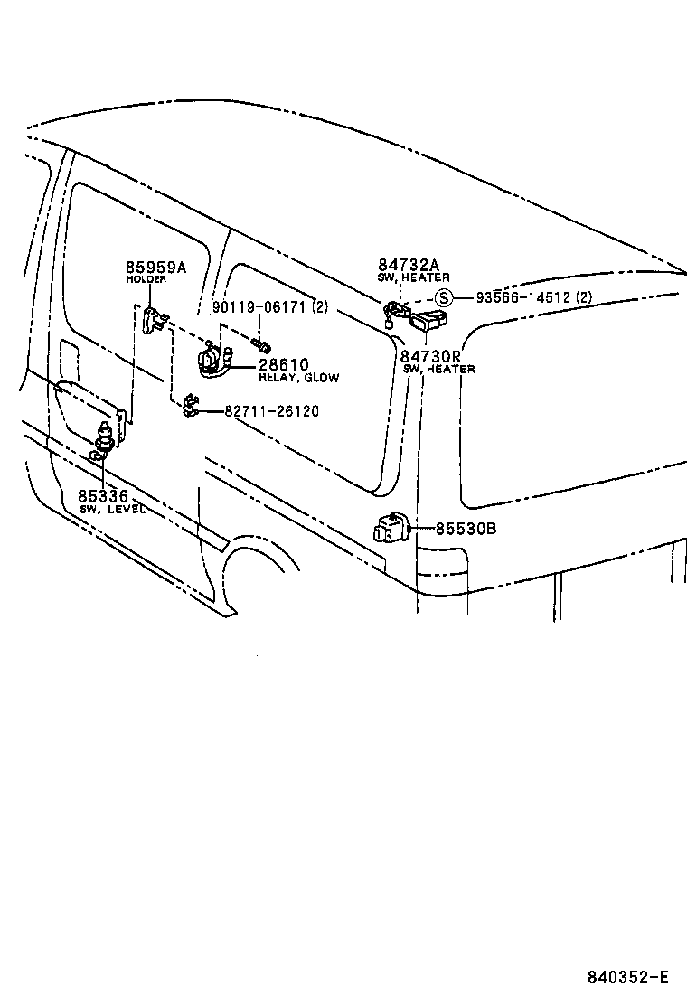  HIACE VAN COMUTER |  SWITCH RELAY COMPUTER