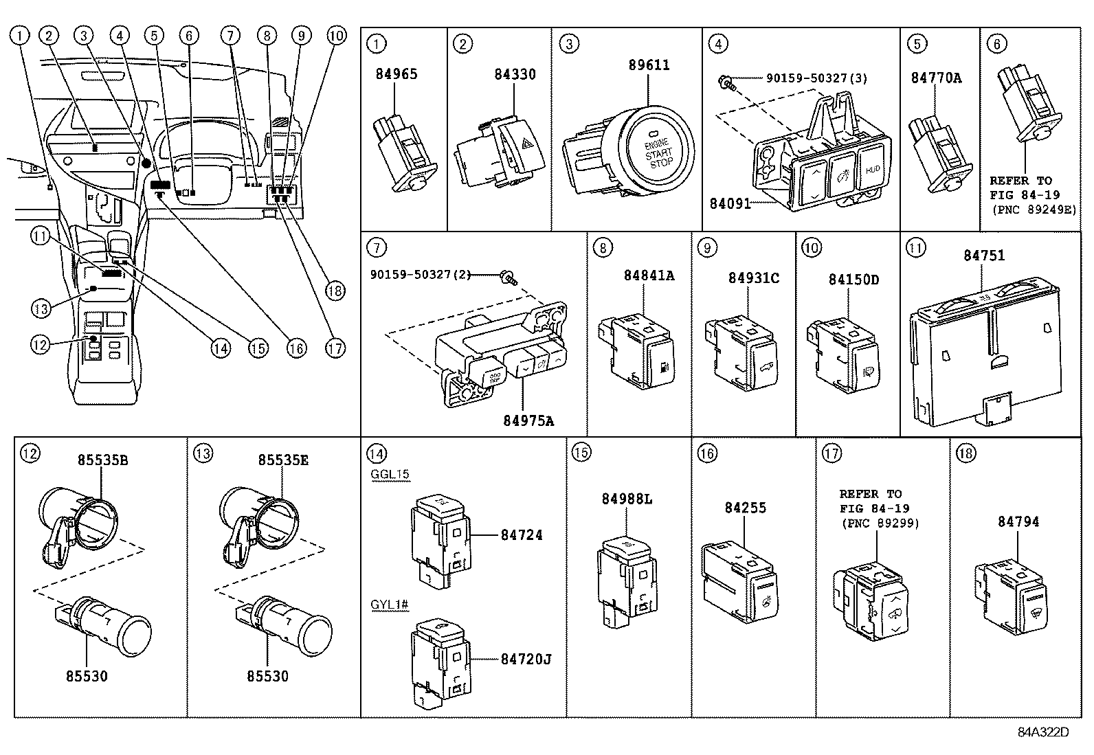  RX270 350 450H |  SWITCH RELAY COMPUTER