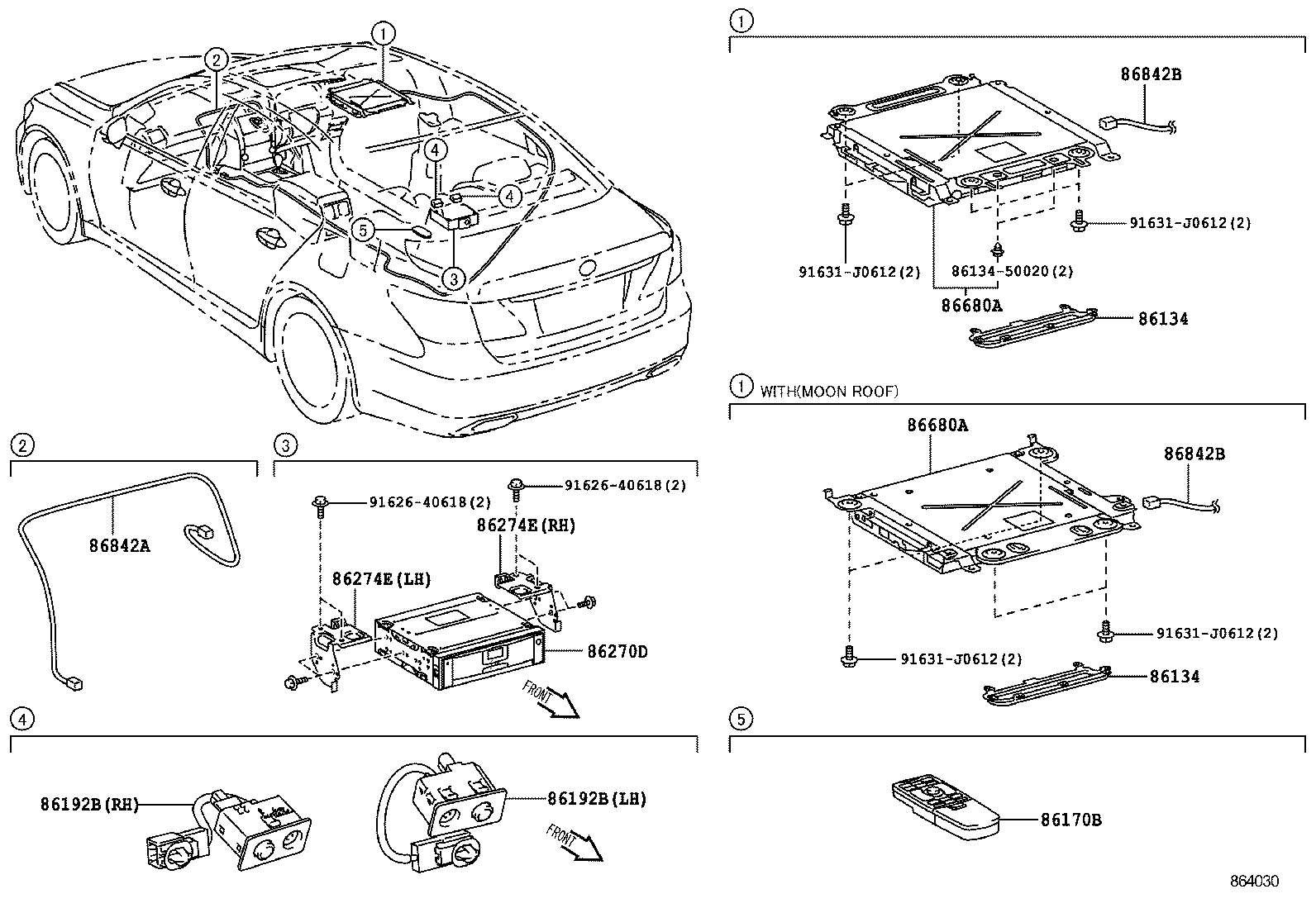  LS460 460L |  REAR MONITOR DISPLAY CAMERA