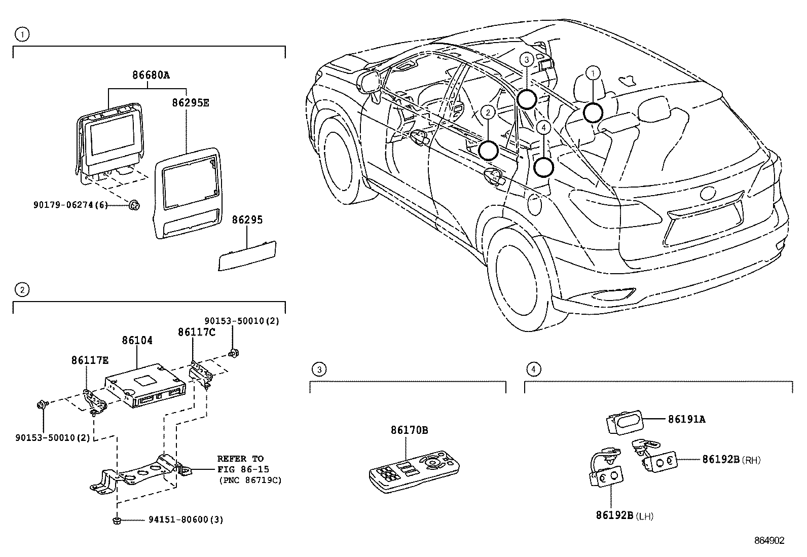  RX270 350 450H |  REAR MONITOR DISPLAY CAMERA