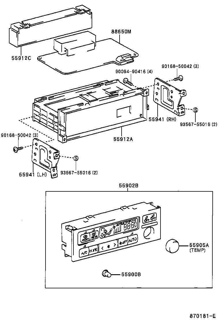  CAMRY |  HEATING AIR CONDITIONING CONTROL AIR DUCT