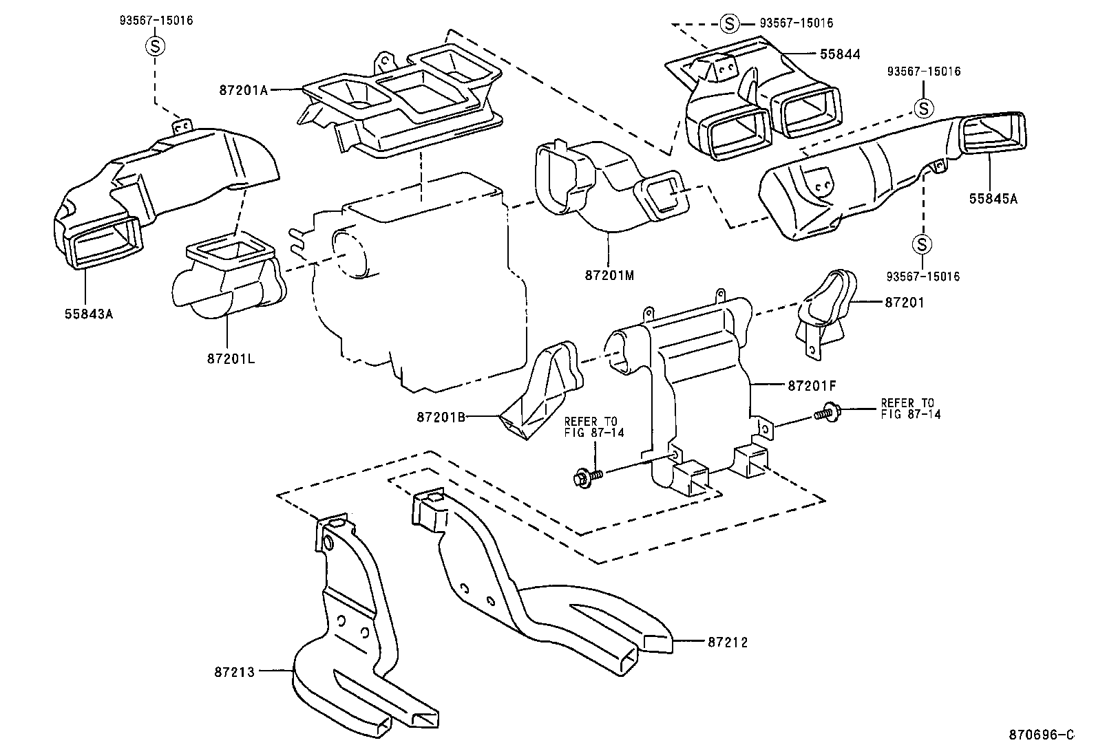  CAMRY |  HEATING AIR CONDITIONING CONTROL AIR DUCT