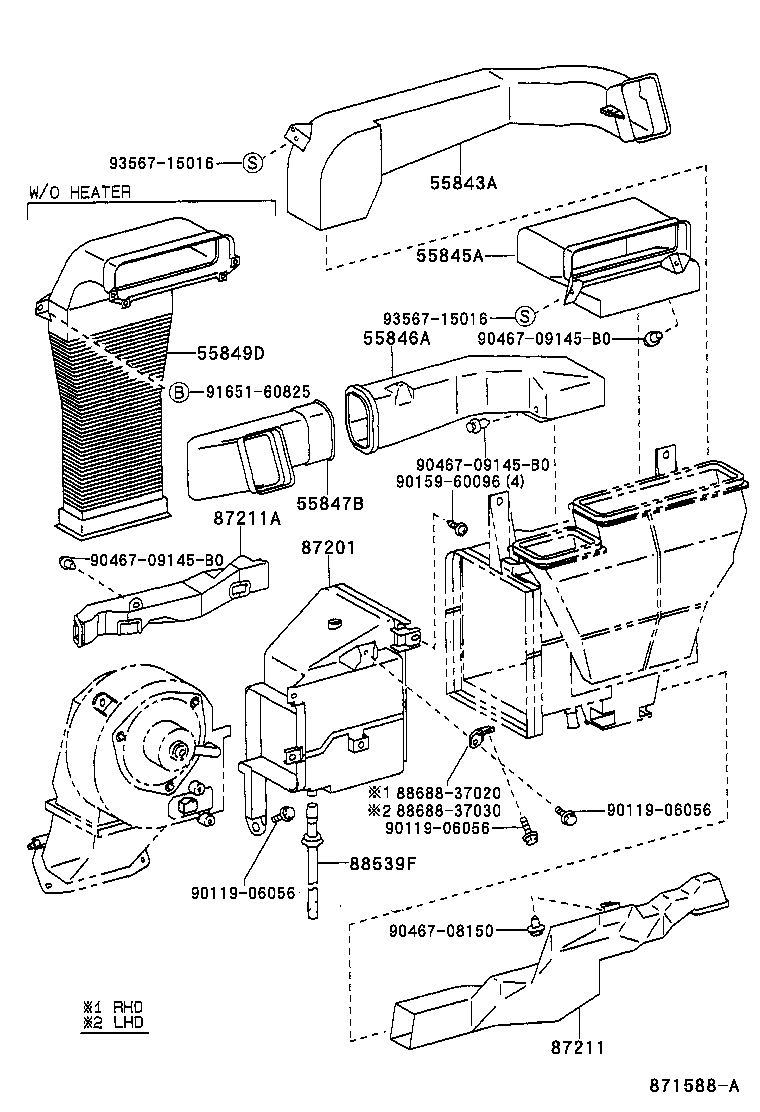  DYNA 200 |  HEATING AIR CONDITIONING CONTROL AIR DUCT