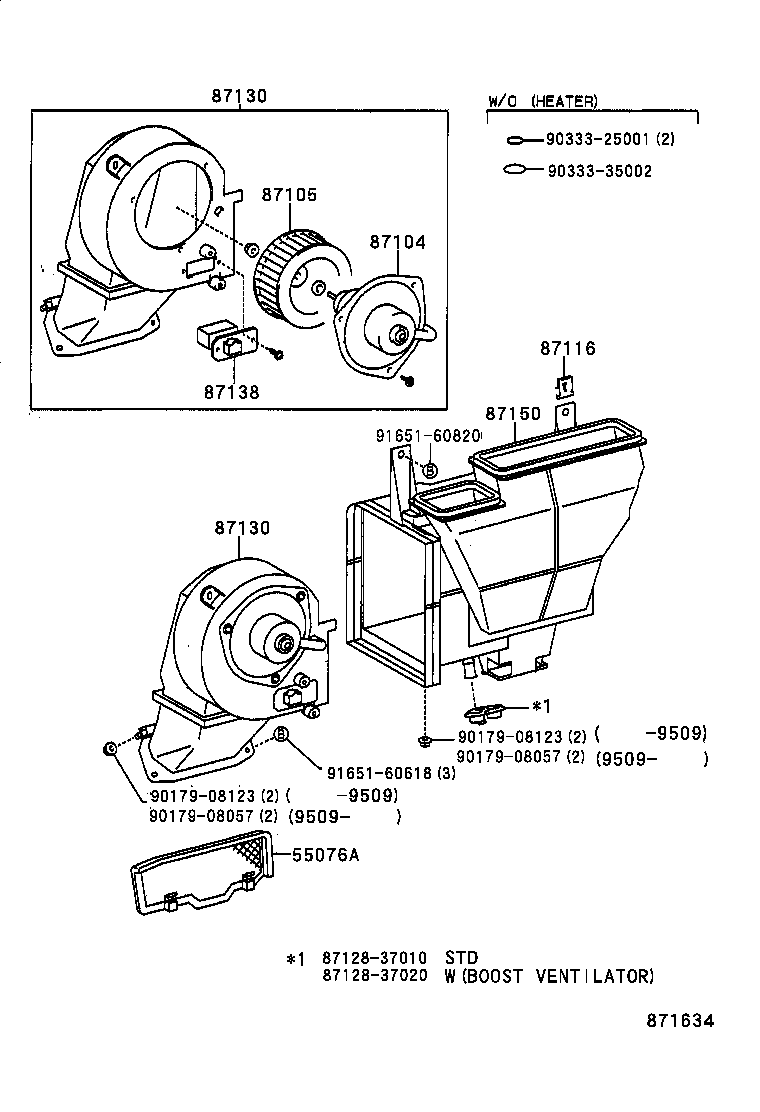  DYNA 100 |  HEATING AIR CONDITIONING HEATER UNIT BLOWER