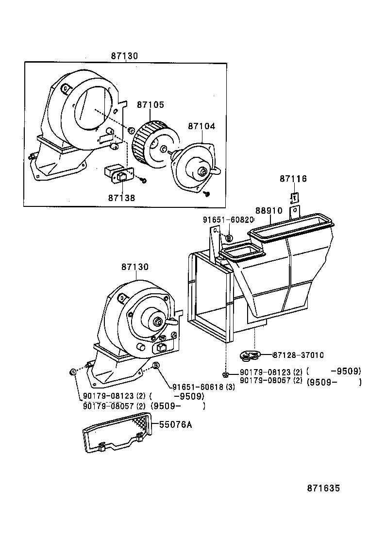  DYNA 100 |  HEATING AIR CONDITIONING HEATER UNIT BLOWER