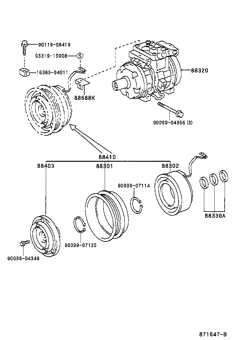  CAMRY |  HEATING AIR CONDITIONING COMPRESSOR