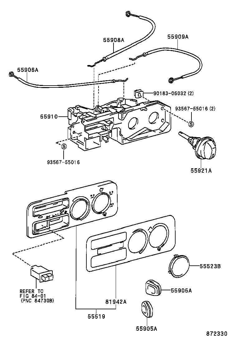  STARLET |  HEATING AIR CONDITIONING CONTROL AIR DUCT