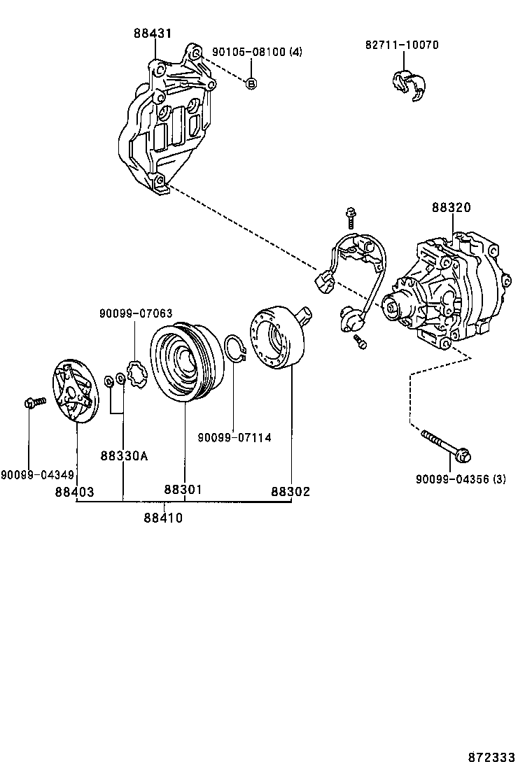  STARLET |  HEATING AIR CONDITIONING COMPRESSOR