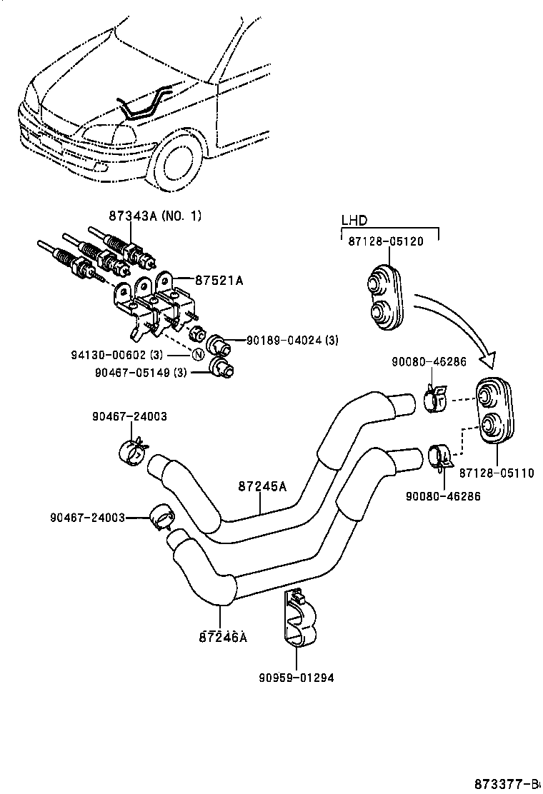  AVENSIS |  HEATING AIR CONDITIONING WATER PIPING