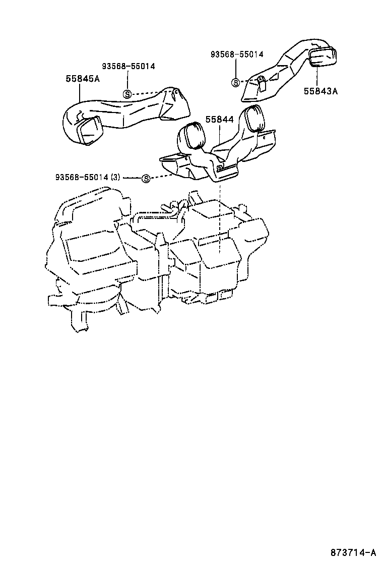  YARIS ECHO VERSO |  HEATING AIR CONDITIONING CONTROL AIR DUCT