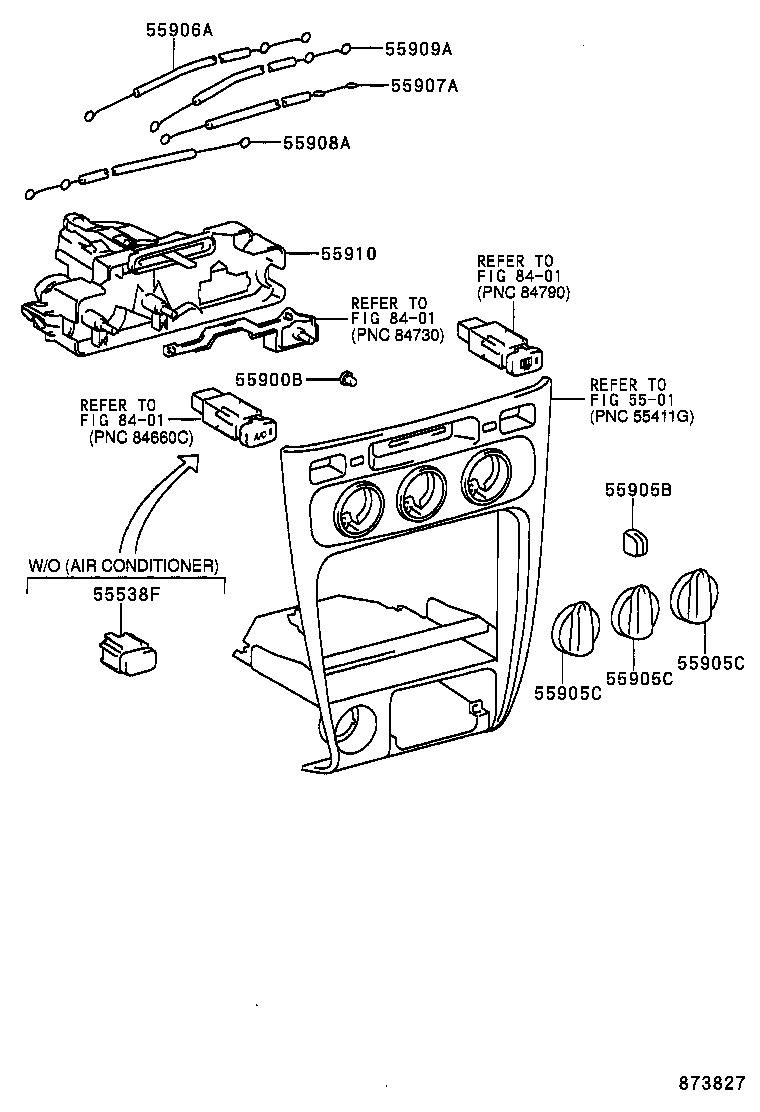  COROLLA |  HEATING AIR CONDITIONING CONTROL AIR DUCT