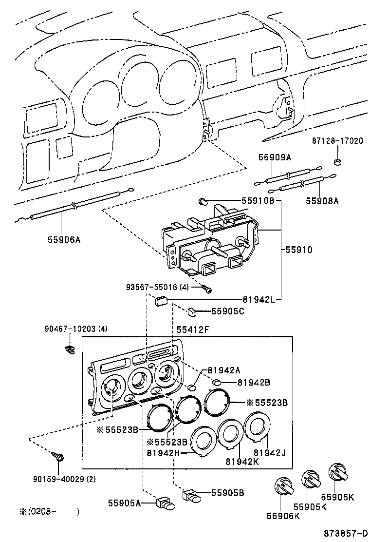  MR2 |  HEATING AIR CONDITIONING CONTROL AIR DUCT