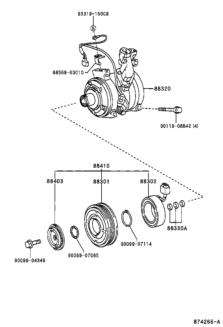  AVENSIS |  HEATING AIR CONDITIONING COMPRESSOR