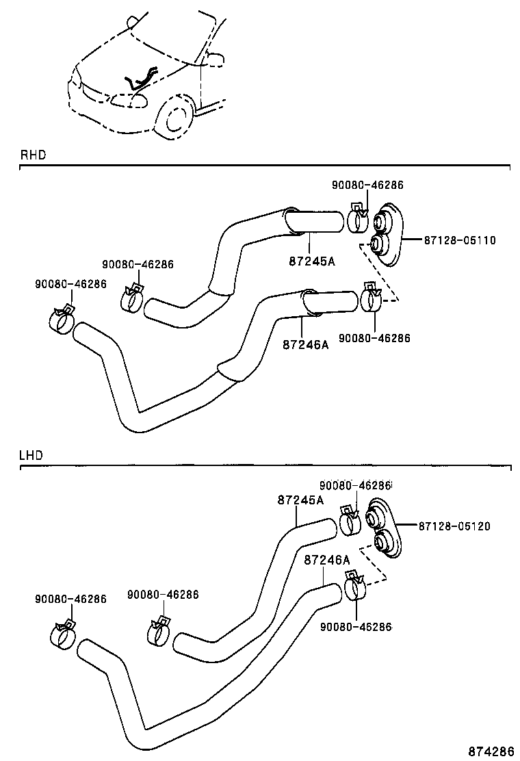  AVENSIS |  HEATING AIR CONDITIONING WATER PIPING