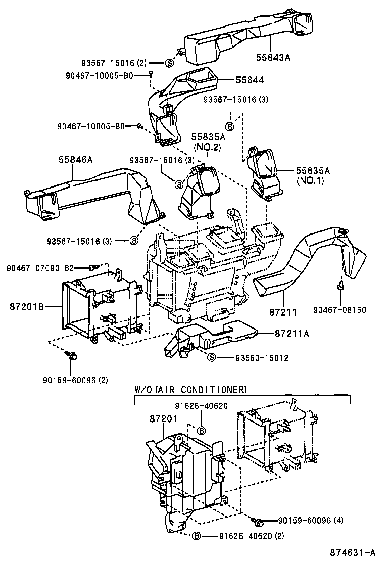  DYNA |  HEATING AIR CONDITIONING CONTROL AIR DUCT