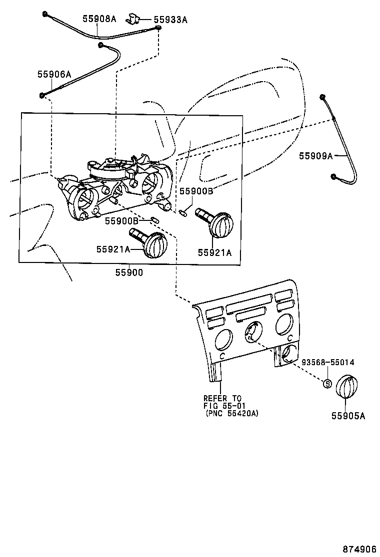  COROLLA VERSO |  HEATING AIR CONDITIONING CONTROL AIR DUCT