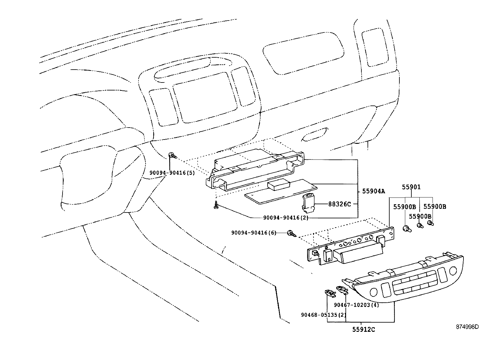  CAMRY |  HEATING AIR CONDITIONING CONTROL AIR DUCT