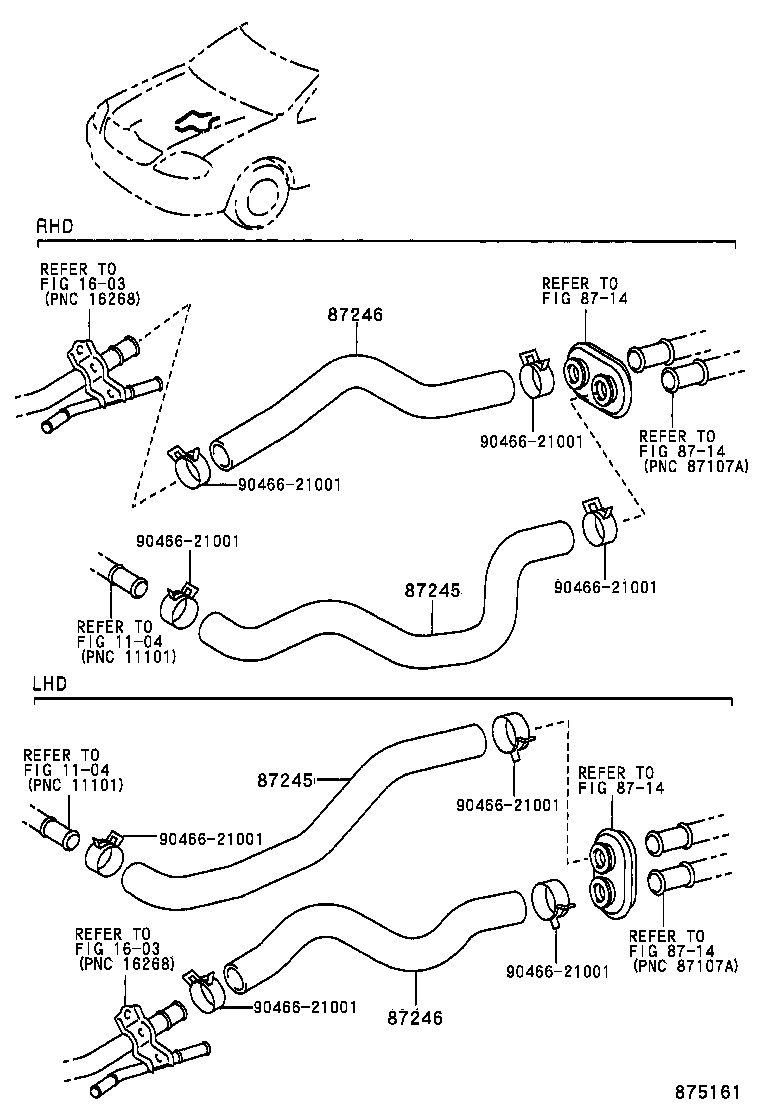  COROLLA VERSO |  HEATING AIR CONDITIONING WATER PIPING